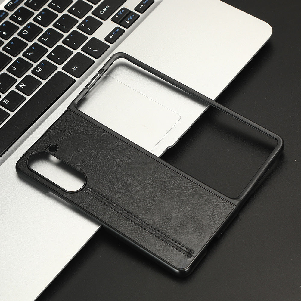 For Samsung Galaxy Z Fold5 5G PU Leather PC Phone Case Anti-Scratch Stitched Protective Cover For Samsung Galaxy Z Fold5 5G PU Leather PC Phone Case Anti-Scratch Stitched Protective Cover